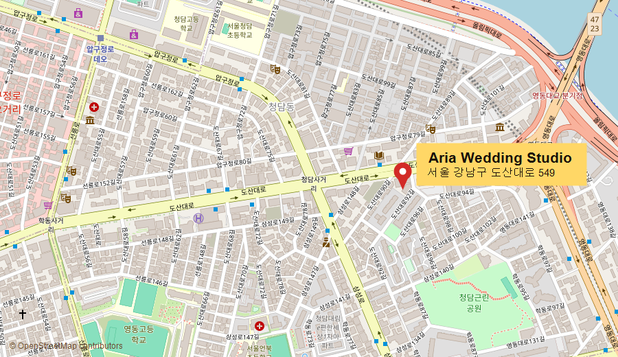 Aria Wedding Studio 실제 지도